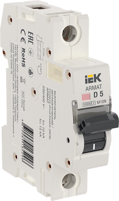 ARMAT Автоматический выключатель M10N 1P D 5А IEK