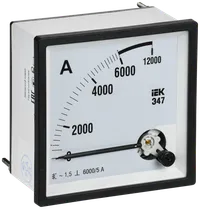 Ammeter E47 6000/5A accuracy class 1.5 96x96mm IEK