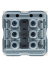 ВК4-22-00-П Выключатель проходной (переключатель) двухклавишный (на 2 модуля) белый IEK9