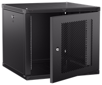 ITK LINEA W Шкаф настенный 9U 600х600мм дверь перфорированная черный 2.0