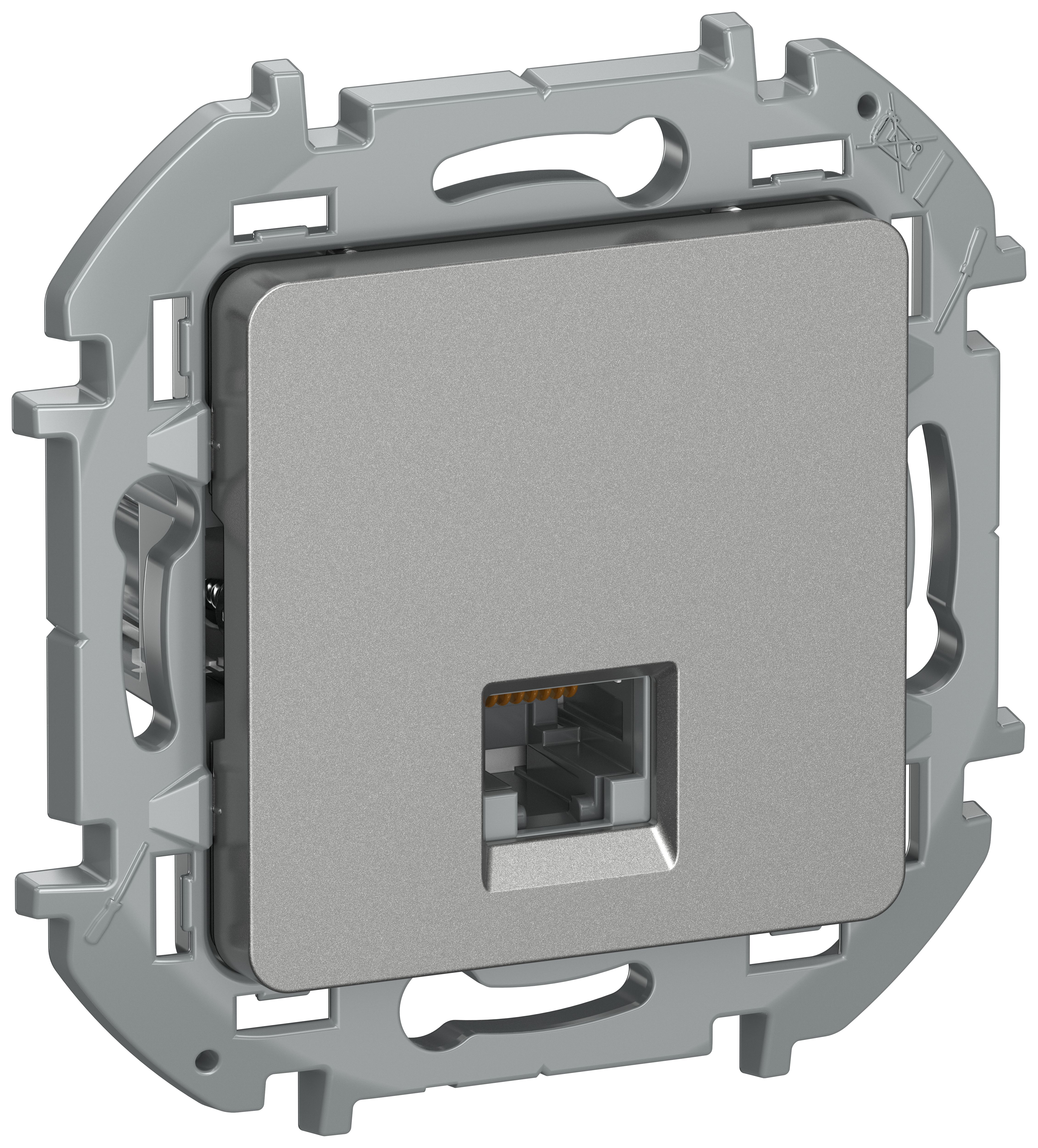 IEKINSPIRIA Розетка компьютерная RJ45 категория 6 UTP 6738321 алюминий IEK