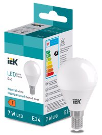 LED Globe G45 600lm 4000K E14 IEK