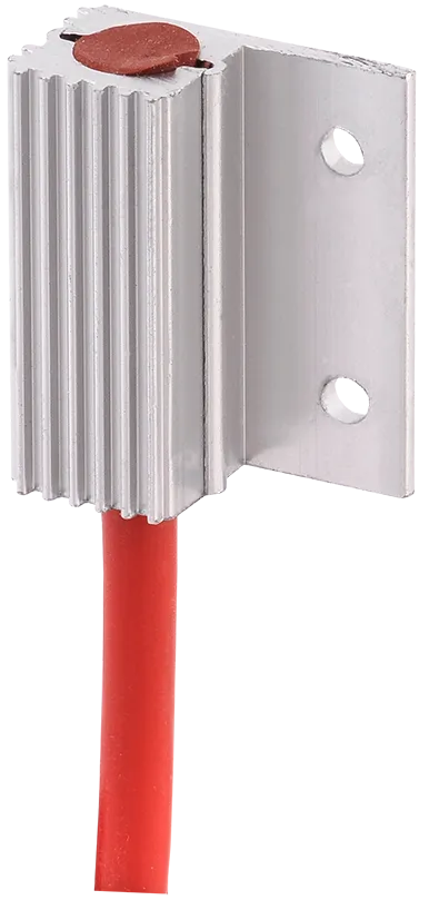 Обогреватель на DIN-рейку предназначен для нагрева воздуха внутри электротехнических шкафов. Создаваемый конвекционных воздушный поток предотвращает образование областей с низкой температурой и защищает электрические компоненты от образования конденсата и замерзании при перепадах температуры, а также коррозии металлических элементов активного оборудования. Наличие калорифера с саморегулированием обеспечивает естественную циркуляцию нагретого воздуха внутри шкафа и позволяет избежать перегрева. При установке в паре с терморегулятором используется для поддержания требуемой температуры внутри шкафа и организации стабильной работы установленного оборудования.
Может быть использован в электрооборудовании переменного тока частотой 50 Гц и напряжением до 230 В. Динамическая система нагрева воздуха максимально эффективна при длительных режимах работы. Подключение посредством зажимов делает монтаж максимально простым и быстрым.