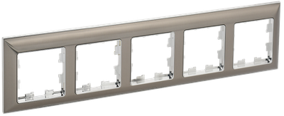 BRITE Рамка 5-местная РУ-5-Бр хром/никель IEK