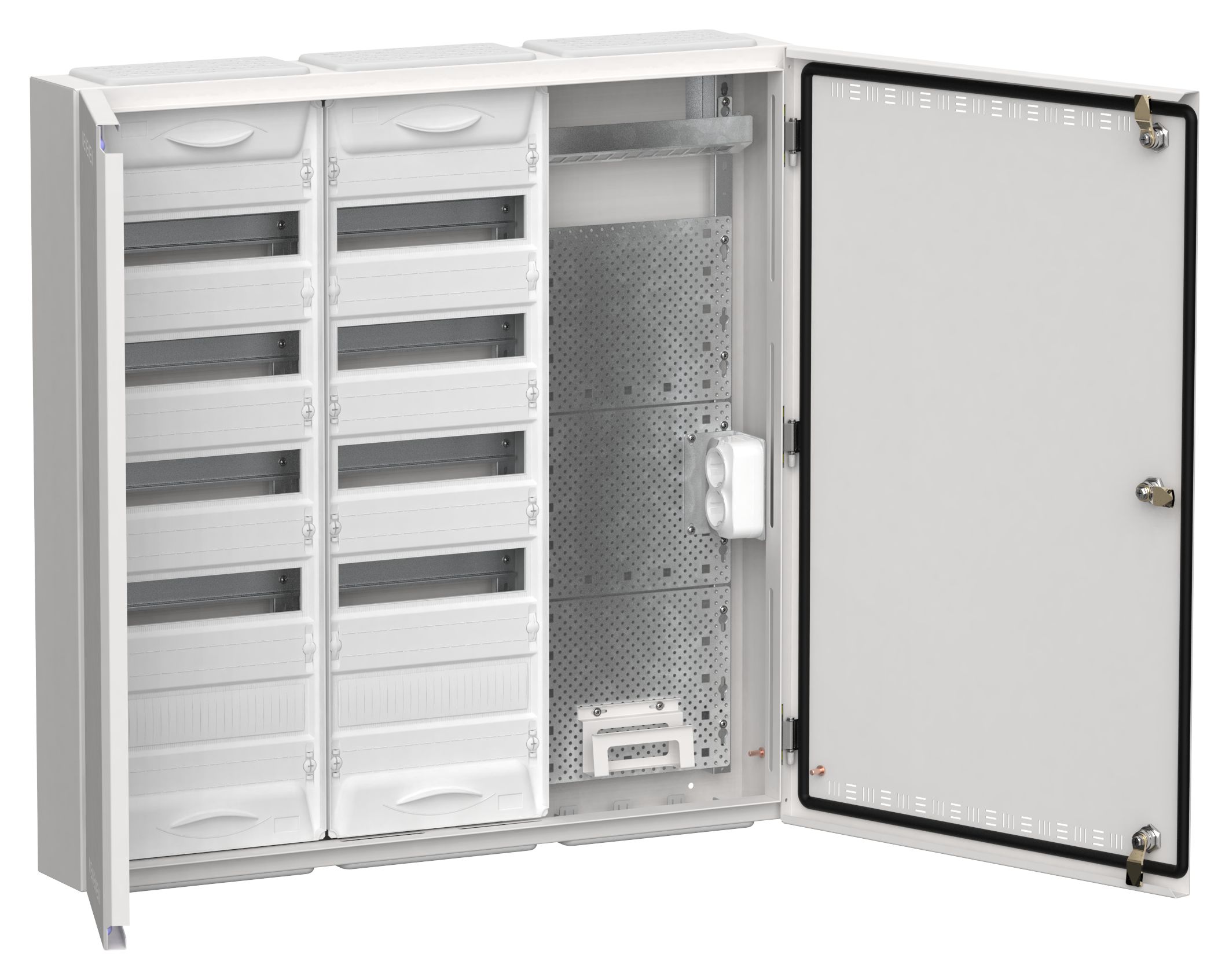 TITAN 5 Корпус комбинированный ЩРн-120 (3х60) 835х830х140мм IP30 белый IEK (TI5-51-N-3X060-30)