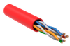 ITK Витая пара U/UTP кат.5E 4х2х24AWG solid LSZH нг(А)-HF красный (305м)0