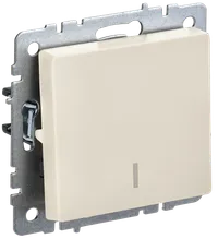 BRITE Single-gang switch with indication 10A BC10-1-7-BrKr beige IEK