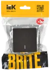 BRITE Выключатель 1-клавишный проходной с индикацией 10А ВС10-1-7-БрТБ темная бронза IEK1