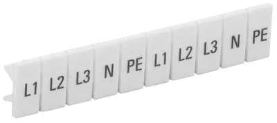 Маркировочные пластины (маркеры) используются для маркировки рядов клеммных сборок пружинного типа (клеммы КПИ) в системах распределения.
Устанавливаются в соответствующие пазы клеммы. Выполнены в виде пластин с десятью маркировочными площадками. Каждая площадка легко отсоединяется друг от друга.
Маркировочные пластины выполнены в двух вариантах: для центрального размещения и бокового.
На маркеры также может наноситься обозначение, например, нумерация №№ 1-10 или символы "L1, L2, L3, N, PE".
Изготавливаются из пластика.