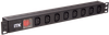 ITK PDU 8 розеток C13 с LED выключателем,1U, вх. С14, без шнура, алюминиевый профиль0