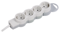 STANDARD Удлинитель У04 4 места 2P+PE 5м 3х1,5мм2 16А белый IEK
