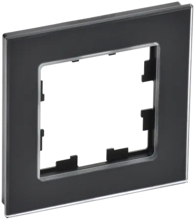 BRITE Frame 1-gang RU-1-2-Br glass black matt IEK