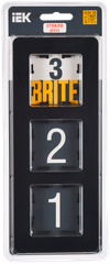 BRITE Рамка 3-местная РУ-3-2-Бр стекло черный RE IEK1