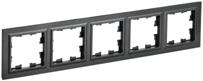 BRITE Frame 5-gang RU-5-BrCh black IEK