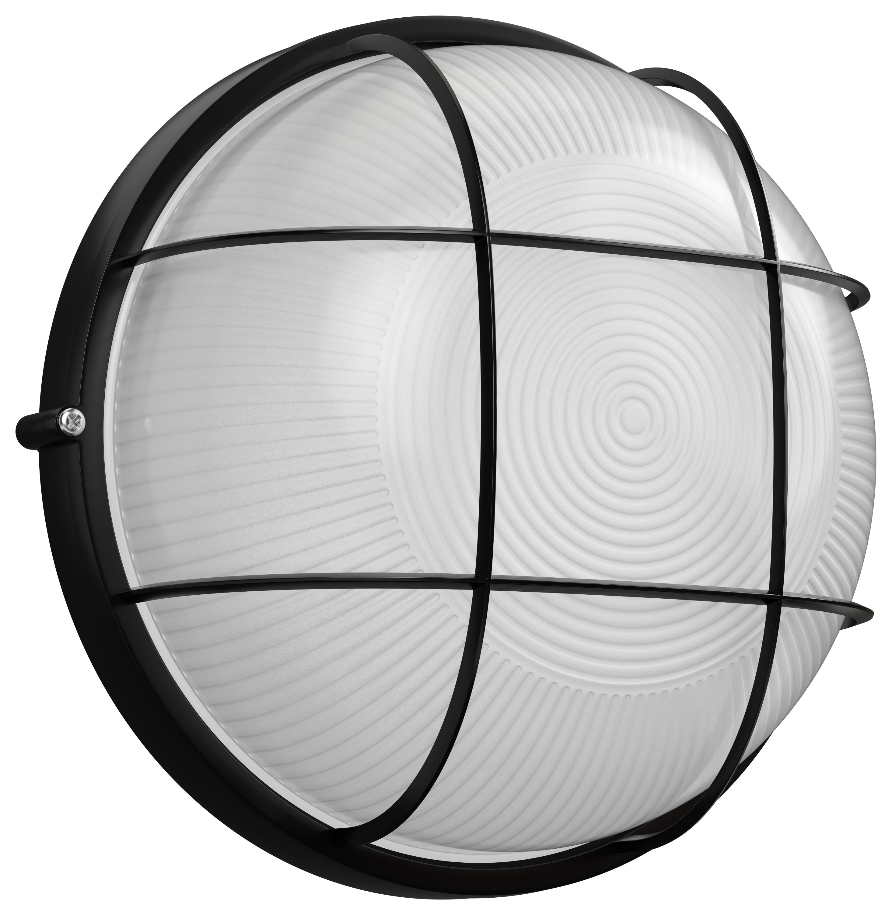 Светильник НПП1102 круг с решеткой 100Вт IP54 черный IEK (LNPP0-1102-1-100-K02)