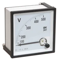 Вольтметр аналоговый Э47 500В класс точности 1,5 72х72мм IEK