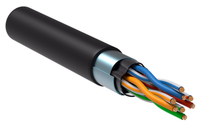 ITK Витая пара F/UTP кат. 5E 4х2х24AWG solid LDPE черный (305м) РФ