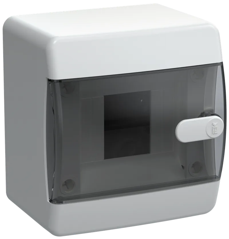 UNION Compact Корпус пластиковый ЩРН-П-4 IP41 черная прозрачная дверь IEK