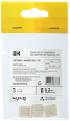 Коннектор 3шт MONO 10мм (разъем-разъем) IEK1
