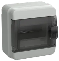 TEKFOR Корпус пластиковый КМПн-6 IP65 черная прозрачная дверь IEK