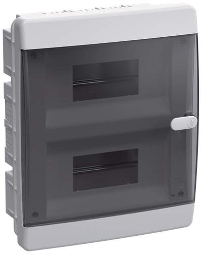 UNION Compact Корпус пластиковый ЩРВ-П-18 IP41 черная прозрачная дверь IEK