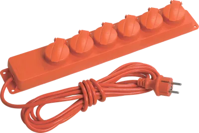 Industrial extension cords with protective covers are indispensable for repair and construction work. The bright color of the products attracts attention and is clearly visible in dust and dark places.