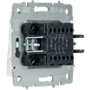 BRITE 2-gang switch with indication for hotels 10А ВС10-2-9-BrZh pearl IEK4