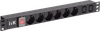 ITK PDU 6 розеток немецкий стандарт + 2 С13 c LED выключателем 1U вход С14 без кабеля алюминиевый профиль0