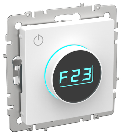 BRITE Термостат электронный с индикацией ТС10-1-БрАБ арктический белый IEK