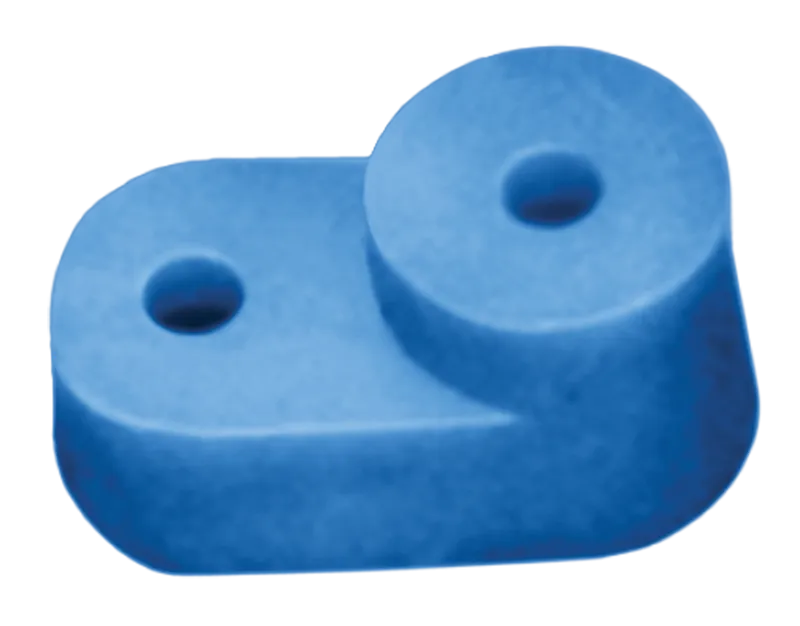 Угловой изолятор для "О" шины синий IEK