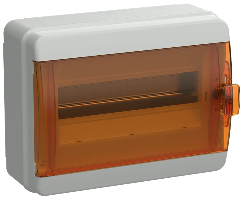 TEKFOR Корпус пластиковый КМПн-12 IP65 оранжевая прозрачная дверь IEK