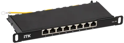 ITK 0,5U патч-панель кат.6A STP 8 портов 10" (Dual IDC)