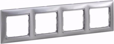 VALENA DIY Рамка 4местная алюминий матовый