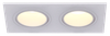 LIGHTING Светильник 4102 встраиваемый под лампу 2хMR16 квадрат пластиковый белый IEK3