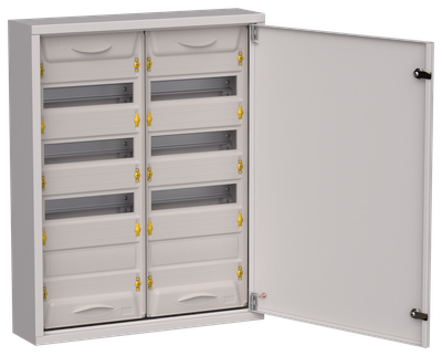 TITAN 5 Корпус металлический ЩРн-96 (2х48) 710х570х140мм IP31 серый (одна дверь) IEK