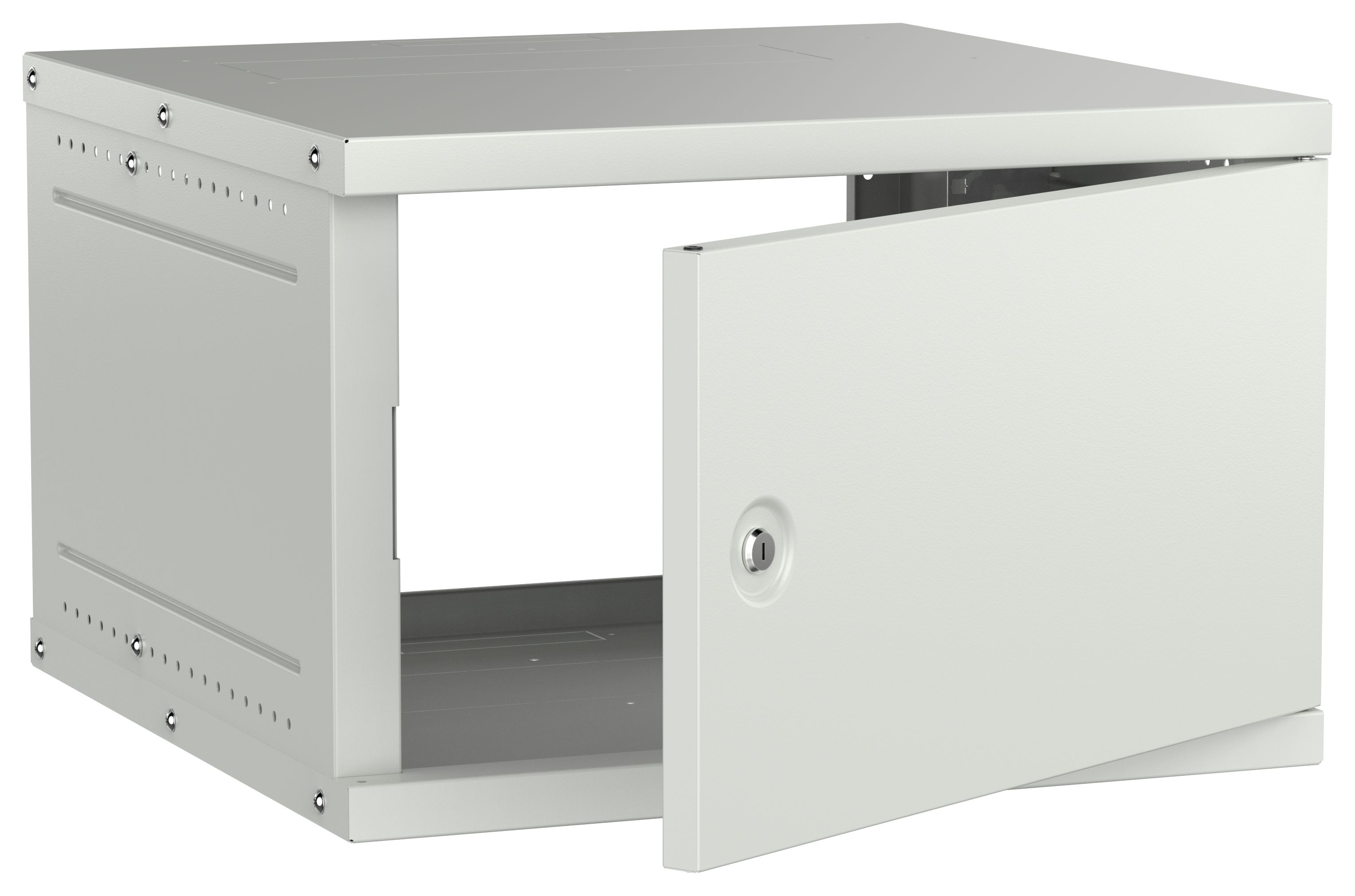 Шкаф настенный 19" 6U 600х600мм металлическая дверь серый GENERICA (LWE3-06U66-MF-G)