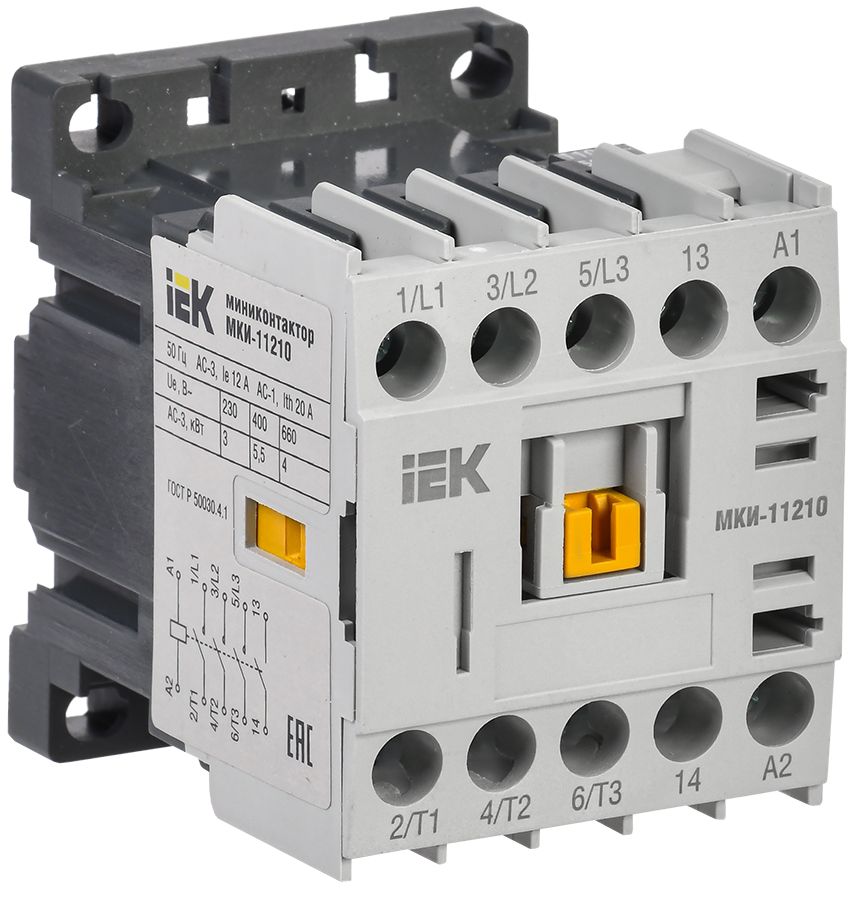Миниконтактор МКИ-11210 12А 110В/АС3 1NO IEK (KMM11-012-110-10)