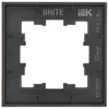 BRITE Frame 1-gang RU-1-2-Br glass black matt IEK6