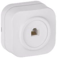 GLORY Розетка для открытой установки компьютерная RJ45 кат.5E РК10-ХБм белый матовый IEK