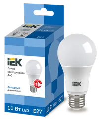 LED lamp A60 pear 11W 230V 6500K E27 IEK