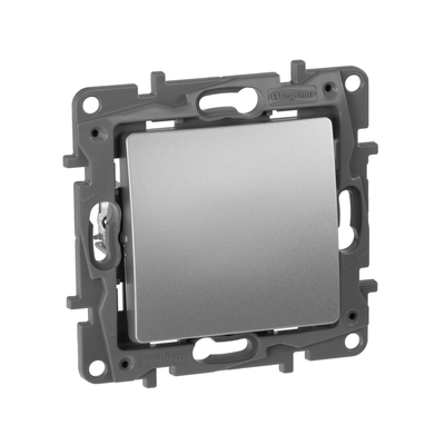 ETIKA Переключатель 1-клавишный схема 6 10АХ безвинтовые зажимы алюминий