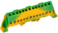 TEKFOR Шина PE "земля" в комбинированном DIN-изоляторе "Стойка" 8х12-13-ЖЗ IEK