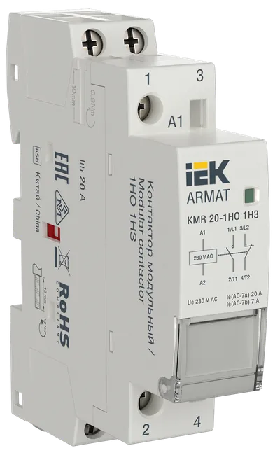 ARMAT Contactor modular KMR 20A 230V AC 1NO 1NC IEK