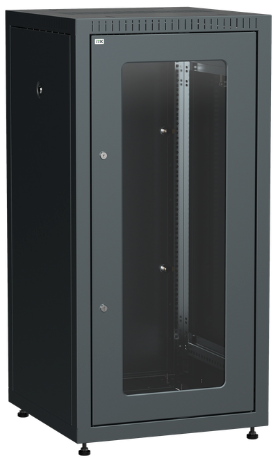ITK LINEA E Шкаф напольный сетевой 19" 24U 600х600мм стеклянная ...