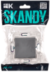SKANDY Выключатель 1-клавишный проходной 10А SK-V02Gr серый IEK1
