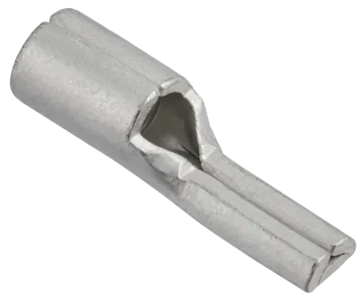 The flat pin end is intended for terminating wires and cables with copper conductors in AC and DC electrical circuits.