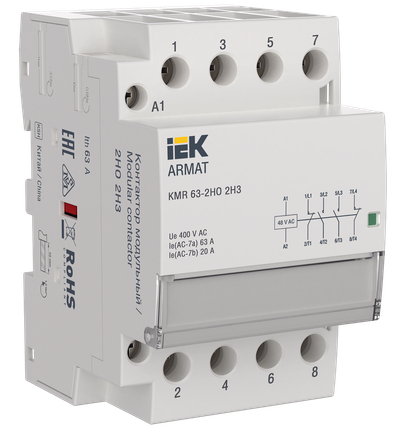 ARMAT Контактор модульный KMR 63А 48В AC 2НО 2НЗ IEK