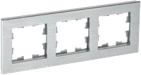 BRITE Frame 3-gang RU-3-1-BrA metal aluminum IEK