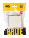 BRITE Выключатель 1-клавишный 10А ВС10-1-0-БрКр бежевый IEK 5