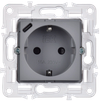 SKANDY Розетка с заземлением с защитными шторками 16А с USB C 18Вт SK-R17Gr серый IEK2